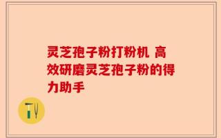 灵芝孢子粉打粉机 高效研磨灵芝孢子粉的得力助手