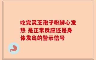 吃完灵芝孢子粉脚心发热 是正常反应还是身体发出的警示信号