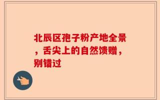 北辰区孢子粉产地全景，舌尖上的自然馈赠，别错过