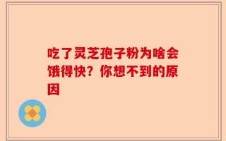 吃了灵芝孢子粉为啥会饿得快？你想不到的原因