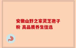 安徽山野之家灵芝孢子粉 高品质养生佳选