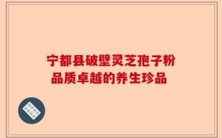 宁都县破壁灵芝孢子粉 品质卓越的养生珍品