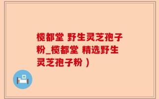 榄都堂 野生灵芝孢子粉_榄都堂 精选野生灵芝孢子粉 )