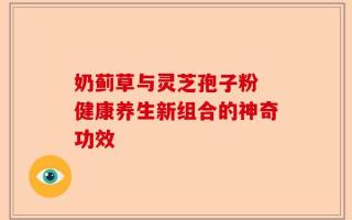 奶蓟草与灵芝孢子粉 健康养生新组合的神奇功效