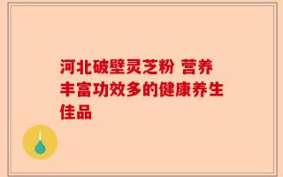 河北破壁灵芝粉 营养丰富功效多的健康养生佳品