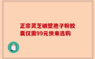 正宗灵芝破壁孢子粉胶囊仅需99元快来选购