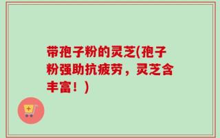 带孢子粉的灵芝(孢子粉强助抗疲劳，灵芝含丰富！)