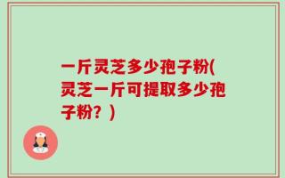 一斤灵芝多少孢子粉(灵芝一斤可提取多少孢子粉？)