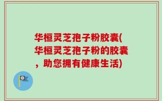华桓灵芝孢子粉胶囊(华桓灵芝孢子粉的胶囊，助您拥有健康生活)