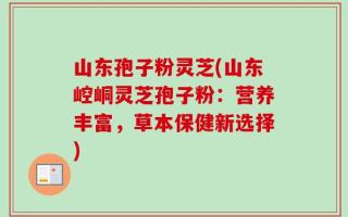 山东孢子粉灵芝(山东崆峒灵芝孢子粉：营养丰富，草本保健新选择)