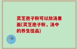 灵芝孢子粉可以放汤里面(灵芝孢子粉，汤中的养生佳品)