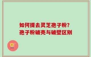 如何提去灵芝孢子粉？孢子粉破壳与破壁区别