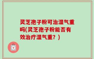灵芝孢子粉可治湿气重吗(灵芝孢子粉能否有效治疗湿气重？)