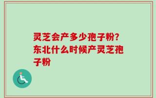 灵芝会产多少孢子粉？东北什么时候产灵芝孢子粉