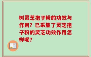 树灵芝孢子粉的功效与作用？已采集了灵芝孢子粉的灵芝功效作用怎样呢？
