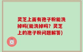 灵芝上面有孢子粉能洗掉吗(能洗掉吗？灵芝上的孢子粉问题解答)