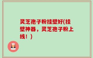 灵芝孢子粉挂壁好(挂壁神器，灵芝孢子粉上线！)