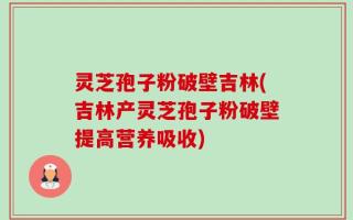 灵芝孢子粉破壁吉林(吉林产灵芝孢子粉破壁提高营养吸收)