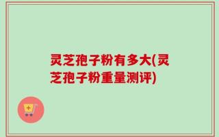 灵芝孢子粉有多大(灵芝孢子粉重量测评)