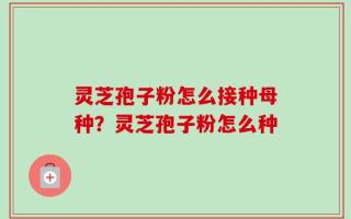灵芝孢子粉怎么接种母种？灵芝孢子粉怎么种