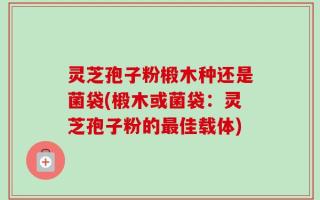 灵芝孢子粉椴木种还是菌袋(椴木或菌袋：灵芝孢子粉的最佳载体)