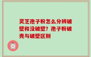 灵芝孢子粉怎么分辨破壁和没破壁？孢子粉破壳与破壁区别