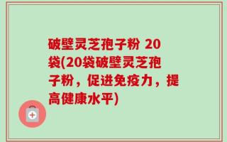 破壁灵芝孢子粉 20袋(20袋破壁灵芝孢子粉，促进免疫力，提高健康水平)