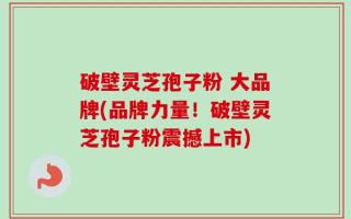 破壁灵芝孢子粉 大品牌(品牌力量！破壁灵芝孢子粉震撼上市)