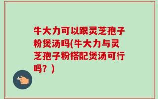 牛大力可以跟灵芝孢子粉煲汤吗(牛大力与灵芝孢子粉搭配煲汤可行吗？)