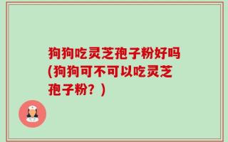 狗狗吃灵芝孢子粉好吗(狗狗可不可以吃灵芝孢子粉？)