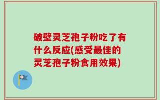 破壁灵芝孢子粉吃了有什么反应(感受最佳的灵芝孢子粉食用效果)