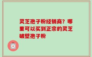 灵芝孢子粉经销商？哪里可以买到正宗的灵芝破壁孢子粉