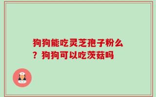 狗狗能吃灵芝孢子粉么？狗狗可以吃茨菇吗