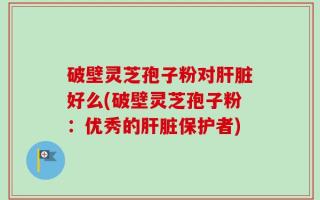 破壁灵芝孢子粉对肝脏好么(破壁灵芝孢子粉：优秀的肝脏保护者)