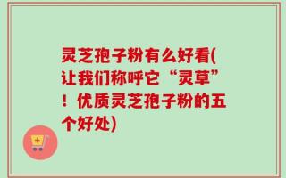 灵芝孢子粉有么好看(让我们称呼它“灵草”！优质灵芝孢子粉的五个好处)