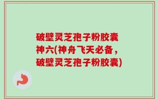 破壁灵芝孢子粉胶囊 神六(神舟飞天必备，破壁灵芝孢子粉胶囊)
