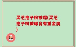 灵芝孢子粉被爆(灵芝孢子粉被曝含有重金属)
