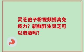 灵芝孢子粉视频提高免疫力？新鲜野生灵芝可以泡酒吗？