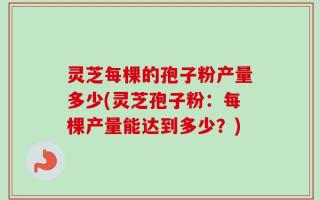 灵芝每棵的孢子粉产量多少(灵芝孢子粉：每棵产量能达到多少？)