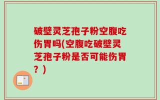 破壁灵芝孢子粉空腹吃伤胃吗(空腹吃破壁灵芝孢子粉是否可能伤胃？)
