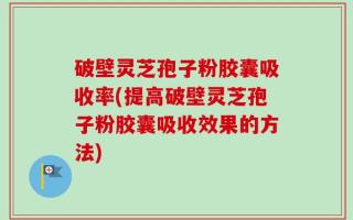 破壁灵芝孢子粉胶囊吸收率(提高破壁灵芝孢子粉胶囊吸收效果的方法)