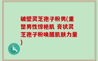 破壁灵芝孢子粉男(重塑男性惊艳肌 膏状灵芝孢子粉唤醒肌肤力量)
