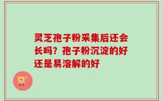 灵芝孢子粉采集后还会长吗？孢子粉沉淀的好还是易溶解的好