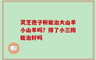 灵芝孢子粉能治大山羊小山羊吗？得了小三阳能治好吗