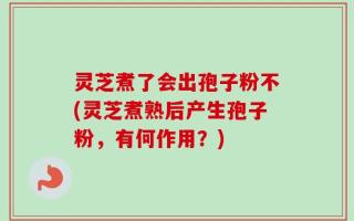 灵芝煮了会出孢子粉不(灵芝煮熟后产生孢子粉，有何作用？)