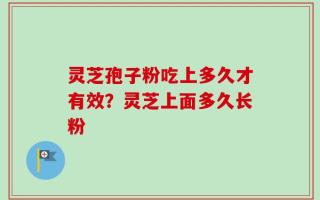 灵芝孢子粉吃上多久才有效？灵芝上面多久长粉