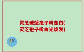 灵芝破壁孢子粉变白(灵芝孢子粉白光焕发)