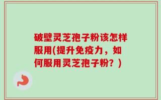 破壁灵芝孢子粉该怎样服用(提升免疫力，如何服用灵芝孢子粉？)
