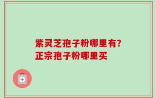 紫灵芝孢子粉哪里有？正宗孢子粉哪里买