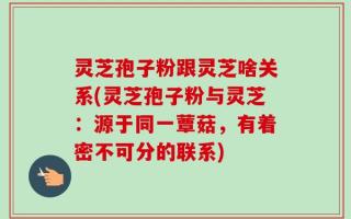 灵芝孢子粉跟灵芝啥关系(灵芝孢子粉与灵芝：源于同一蕈菇，有着密不可分的联系)